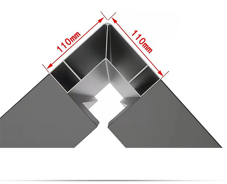 110 MM * 110 MM  corner 