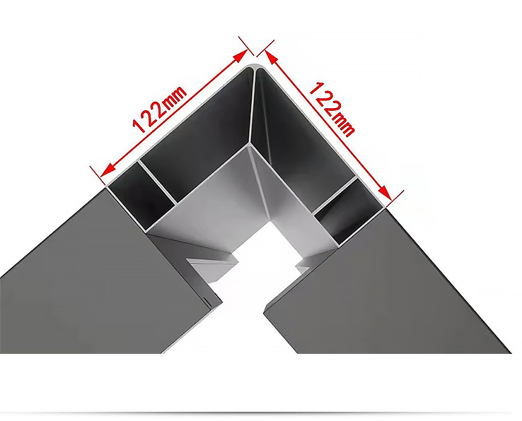 122 MM * 122 MM Corner