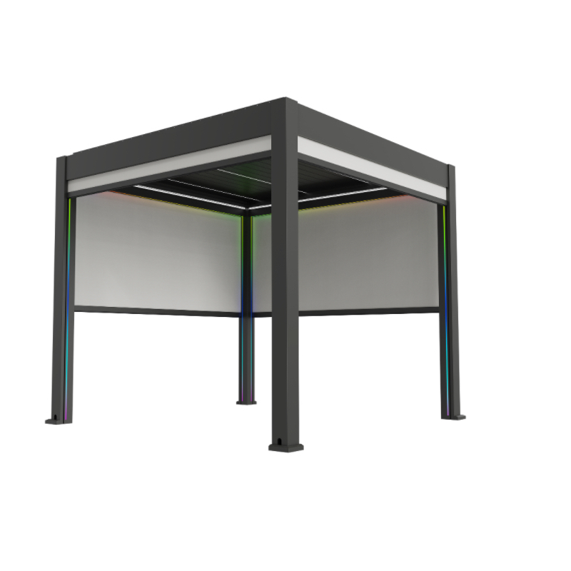 VH-250-140 Flipped Pergola with Integrated Screen