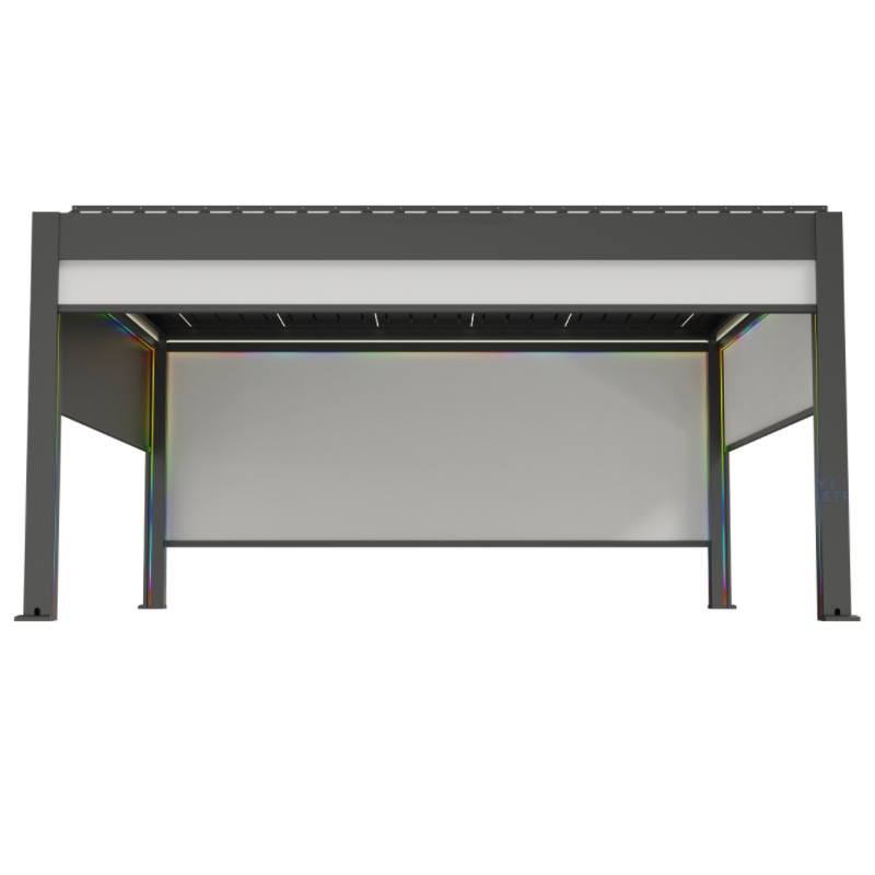 VH-350-220 Flipped Pergola with Integrated Screen